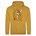 Sweatshirt &agrave; capuche Girafe Intemporel Cerza + transfert Col Cerza Mustard S