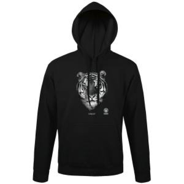 Sweatshirt à capuche Harley Modèle Exclusif Gamme Black Zoo de Thoiry Noir XS