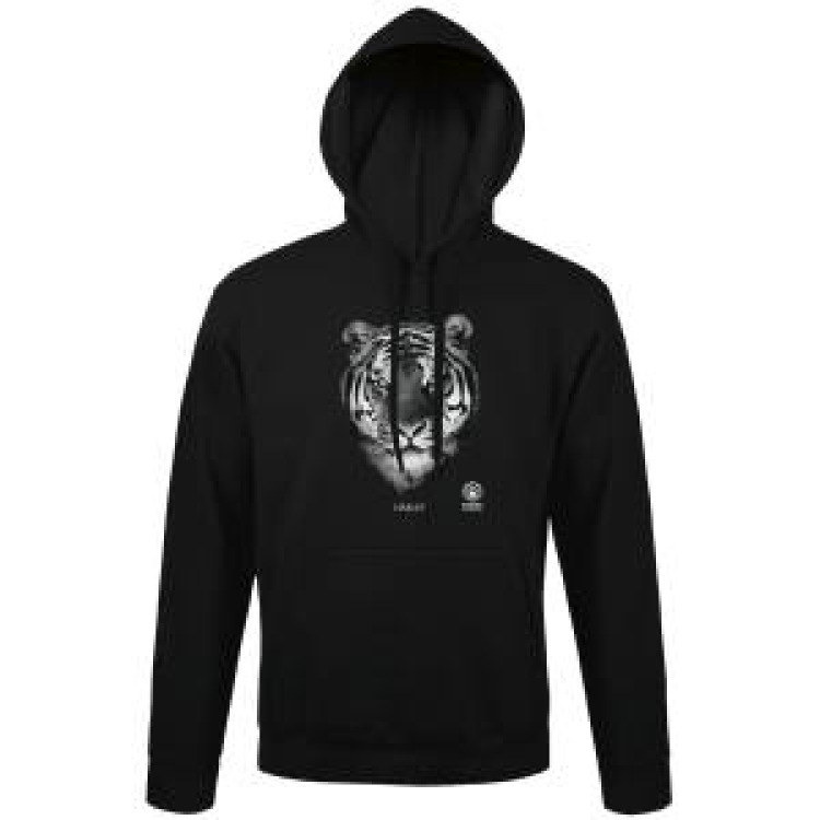 Sweatshirt &agrave; capuche Harley (Mod&egrave;le Exclusif) Gamme Black Zoo de Thoiry Noir XS