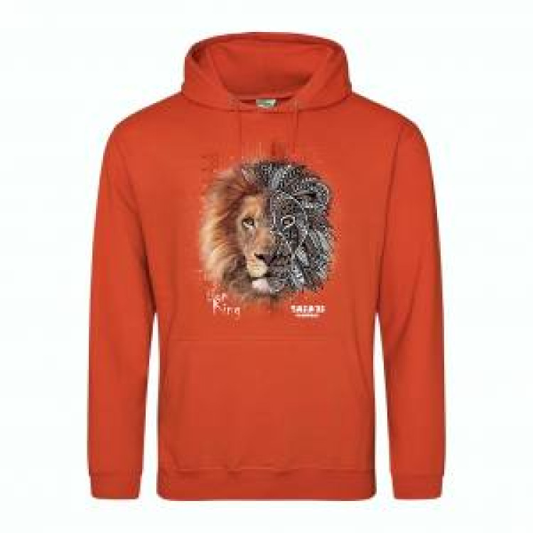 Sweatshirt à capuche Lion Native Tribes Safari de Peaugres Burnt Orange XS