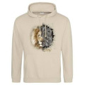 Sweatshirt &agrave; capuche Lion Native Tribes + transfert Col Amn&eacute;ville Desert Sand S