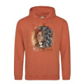 Sweatshirt &agrave; capuche Lion Native Tribes Burnt Orange S