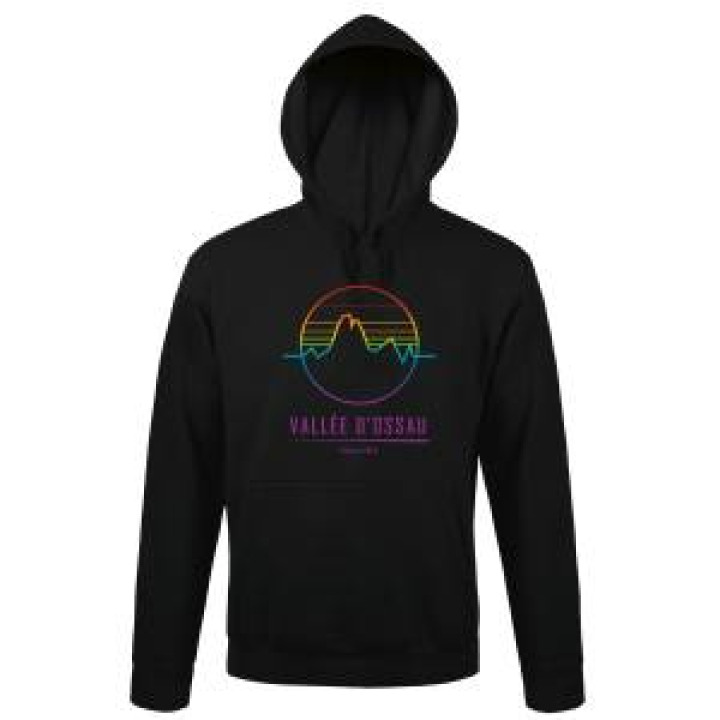 Sweatshirt à capuche Logo Client Vallée DOssau 2023 Noir Profond XS