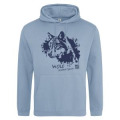 Sweatshirt à capuche Loup Gamme Splash Safari de Peaugres Dusty blue XS