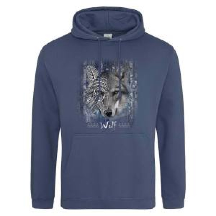 Sweatshirt à capuche Loup Native Tribes Airforce Blue M