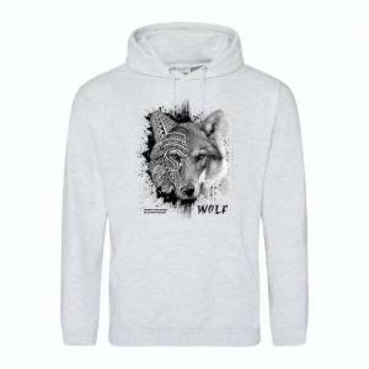 Sweatshirt à capuche Loup Natives Tribes Réserve de la Haute Touche Ash M