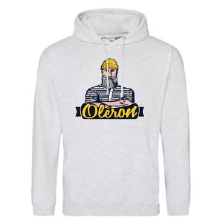 Sweatshirt à capuche Matelot Oléron  transfert Col Exclusif Ash M