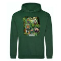 Sweatshirt à capuche Multi Animaux Planète Sauvage Bottle green S