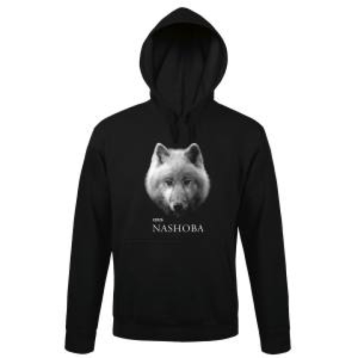 Sweatshirt à capuche Nashoba Loup Modèle Exclusif Gamme Black Cerza Noir S