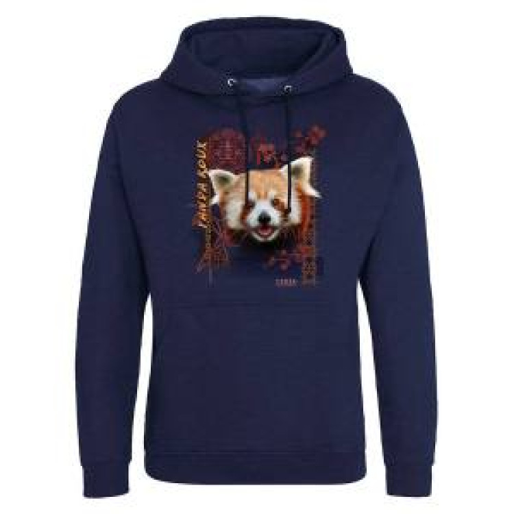 Sweatshirt &agrave; capuche Panda Roux Intemporel Cerza New French Navy S