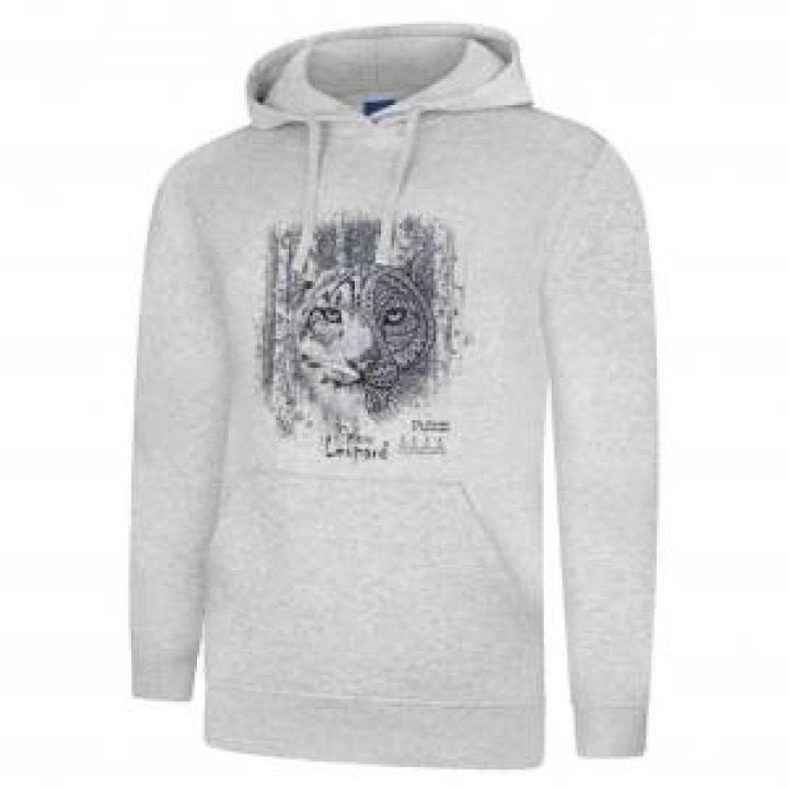 Sweatshirt à capuche Panthère des Neiges Native Tribes Parc Animalier dAuvergne Ash Grey S