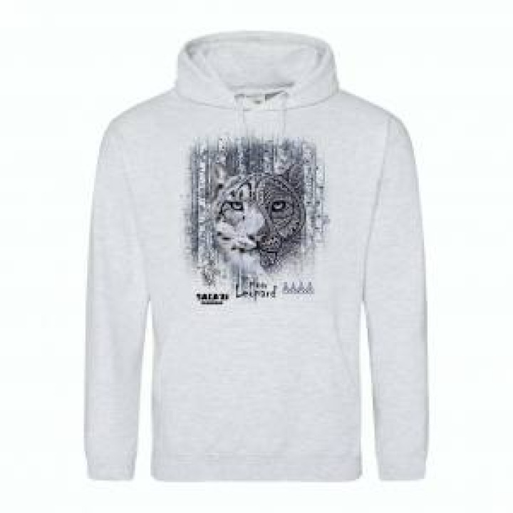 Sweatshirt à capuche Panthère des Neiges Native Tribes Safari de Peaugres Ash S