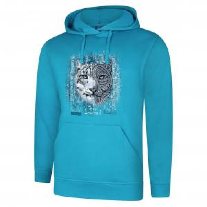 Sweatshirt à capuche Panthère des Neiges Native Tribes Zooparc de Tregomeur Sapphire Blue M