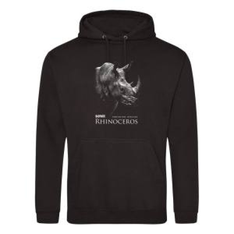 Sweatshirt à capuche Rhinoceros Gamme Black Bioparc Noir Profond M