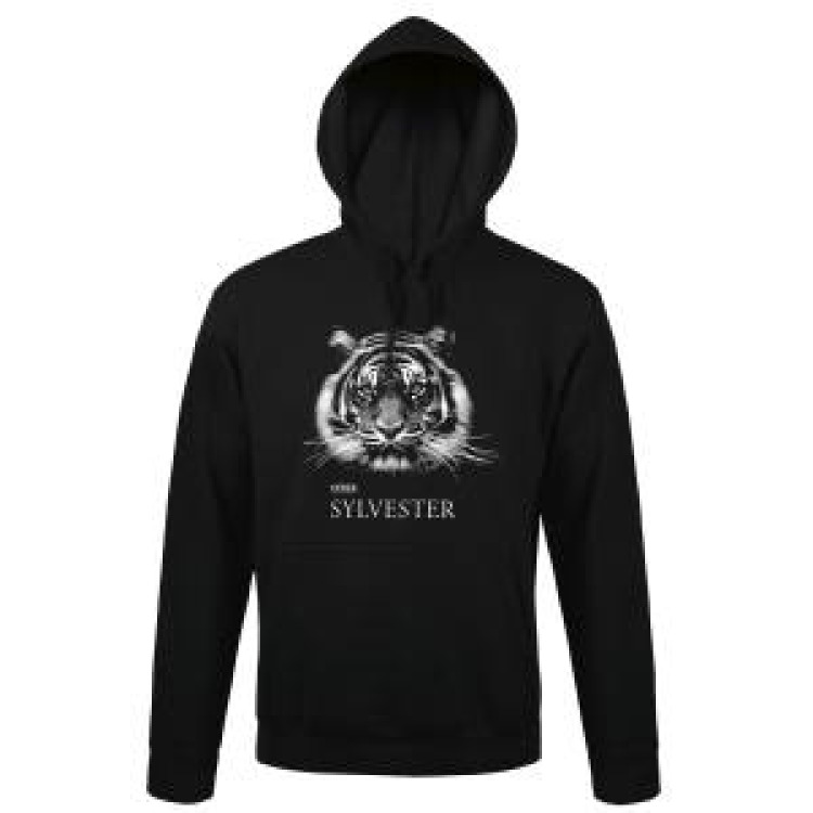 Sweatshirt &agrave; capuche Sylvester Tigre (Mod&egrave;le Exclusif) Gamme Black Cerza Noir S