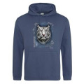 Sweatshirt &agrave; capuche Tigre Blanc Intemporel Cerza Airforce Blue S