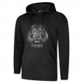 Sweatshirt &agrave; capuche Tigre Gamme Black Cerza + transfert Col Cerza Noir S