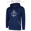 Sweatshirt à capuche Transfert Ancre Port des Minimes + transfert Poches "Terre de Marins" Orange S