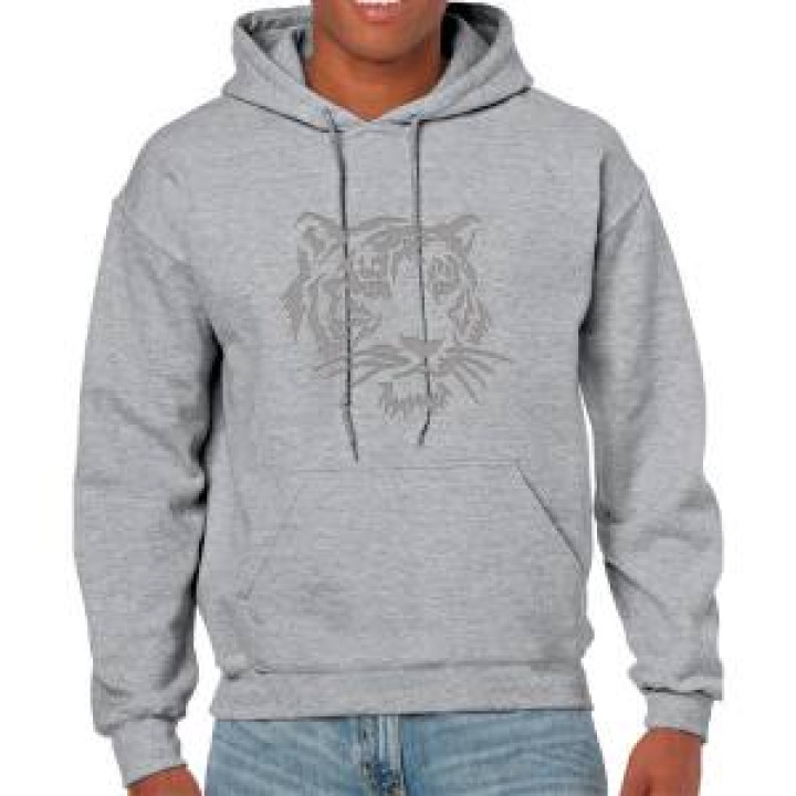 Sweatshirt à capuche Transfert Flocage Feutrine Tête de Tigre Pas de Personnalisation sur le Dessin TonTon Ash S