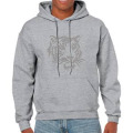 Sweatshirt &agrave; capuche Transfert Flocage Feutrine T&ecirc;te de Tigre (Pas de Personnalisation sur le Dessin) Ton/Ton Sand S