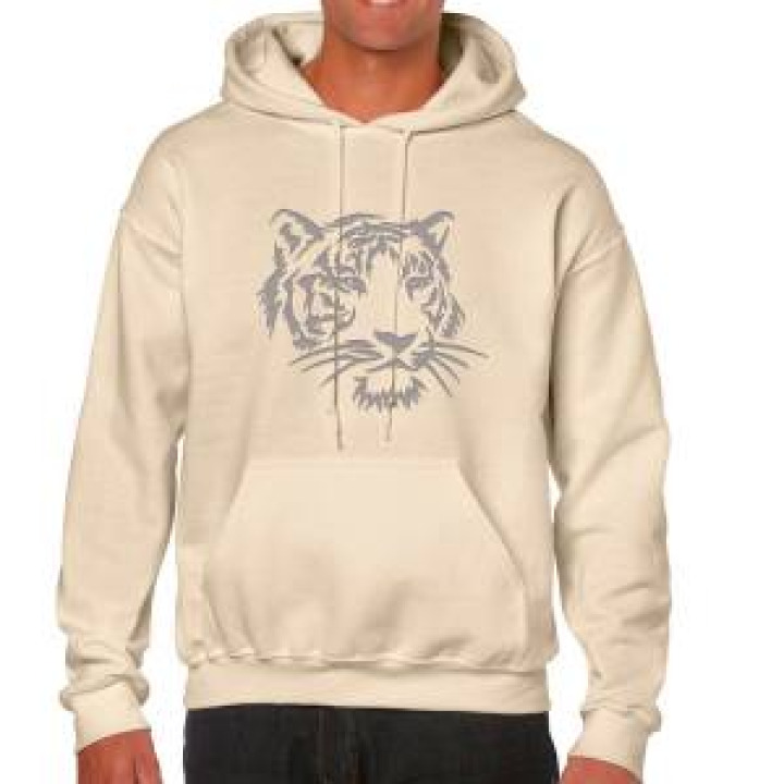 Sweatshirt à capuche Transfert Flocage Feutrine Tête de Tigre Pas de Personnalisation sur le Dessin