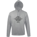 Sweatshirt &agrave; capuche Triskell Couleurs Gris Gris Chin&eacute; S