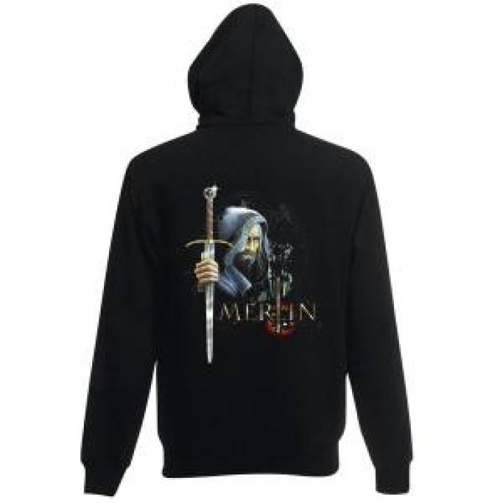 Sweatshirt à capuche zippé Merlin avec Capuche  Excalibure Black M