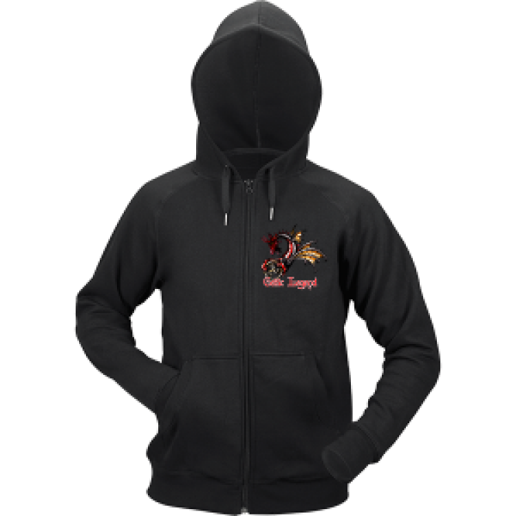 Sweatshirt &agrave; capuche zipp&eacute; Triskell 3 Dragons Black S