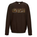 Sweatshirt col rond Origines Cerza + transfert Col Cerza Chocolat S