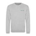 Sweatshirt col rond Transfert Ultra Trail + transfert manche gauche Carte + Oiso Gris Chin&eacute; XS