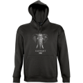 Sweatshirt enfant &agrave; capuche &Eacute;l&eacute;phant Gamme Black Zoo de Thoiry Noir 8 ans