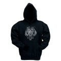 Sweatshirt enfant à capuche Tigre Blanc Gamme Black Bourbansais Noir 4 ans