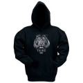 Sweatshirt enfant à capuche Tigre Blanc Gamme Black Zooparc de Tregomeur Noir 8 ans