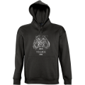 Sweatshirt enfant &agrave; capuche Tigre Gamme Black Zoo Thoiry Noir 8 ans
