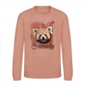 Sweatshirt enfant col rond Panda Roux Intemporel Safari de Peaugres + transfert Col Safari de Peaugr