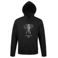 Sweatshirt unisexe &agrave; capuche &Eacute;l&eacute;phant Gamme Black Zoo de Thoiry Noir S