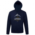 Sweatshirt unisexe à capuche Montagne Col du Tourmalet 2115m la Mongie French Marine S