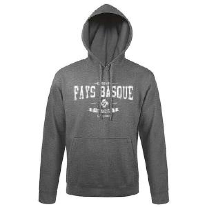 Sweatshirt unisexe à capuche Pays Basque Original  transfert Poches Euskal Herria French Marine S