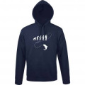 Sweatshirt unisexe &agrave; capuche P&ecirc;che Evolution Br&eacute;hat (Exclusif) French Marine S