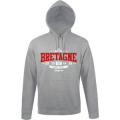 Sweatshirt unisexe &agrave; capuche R&eacute;gion Ouest Dept Bretagne en Rouge (C&ocirc;tes d&rsquo;Armor 22) + transfert Bretagne Rouge S