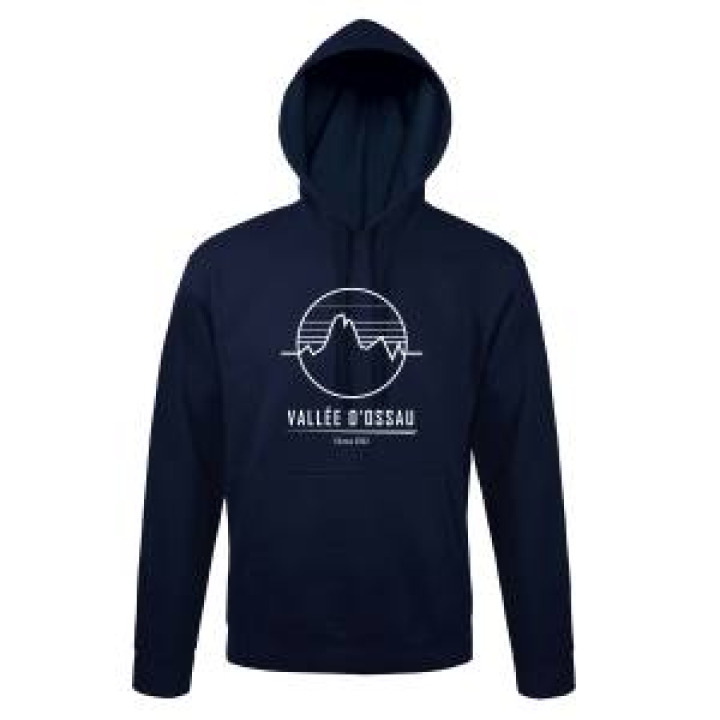 Sweatshirt unisexe à capuche Sérigraphie logo Client Vallée DOssau 2023 Rouge XS