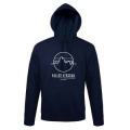 Sweatshirt unisexe à capuche Sérigraphie logo Client Vallée D’Ossau 2023 French Marine XS