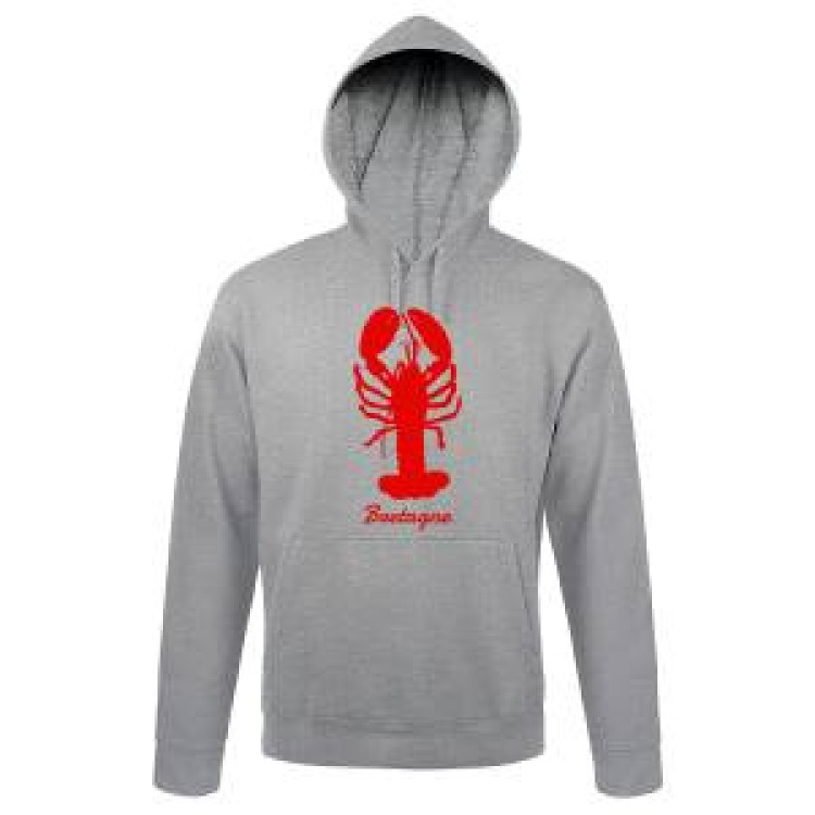 Sweatshirt unisexe &agrave; capuche Transfert Homard Bretagne French Marine XS