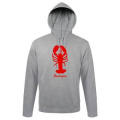 Sweatshirt unisexe &agrave; capuche Transfert Homard Bretagne French Marine XS