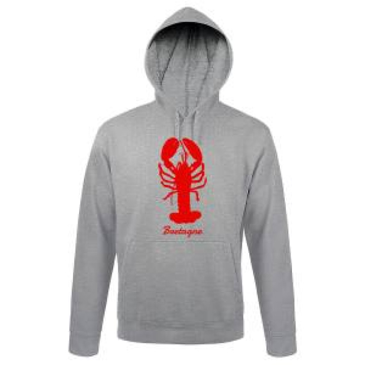 Sweatshirt unisexe à capuche Transfert Homard Bretagne French Marine S