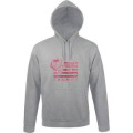 Sweatshirt unisexe à capuche Transfert Paillette Fraise Drapeau Breizh Tagada Gris Chiné S
