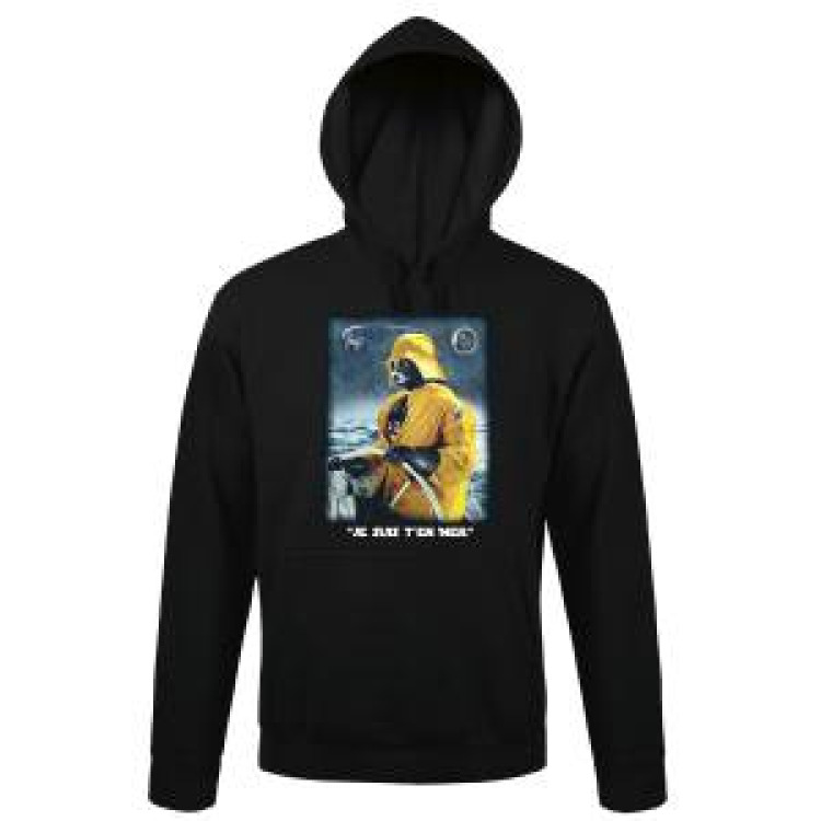 Sweatshirt unisexe &agrave; capuche Vador en Mer Noir M