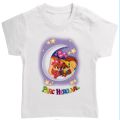 T-shirt bébé Fille et Garçon Lune Parc Herouval Blanc 3/6 mois