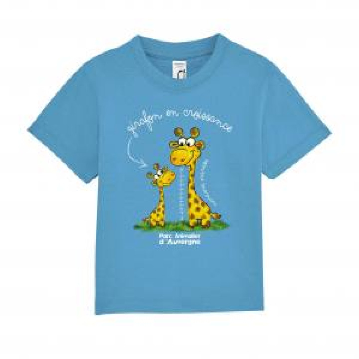 Tshirt bébé Girafe Parc Animalier dAuvergne Rose Flash 36 mois