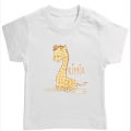 T-shirt bébé Girafon Kimia Zoo de Beauval Blanc 3/6 mois
